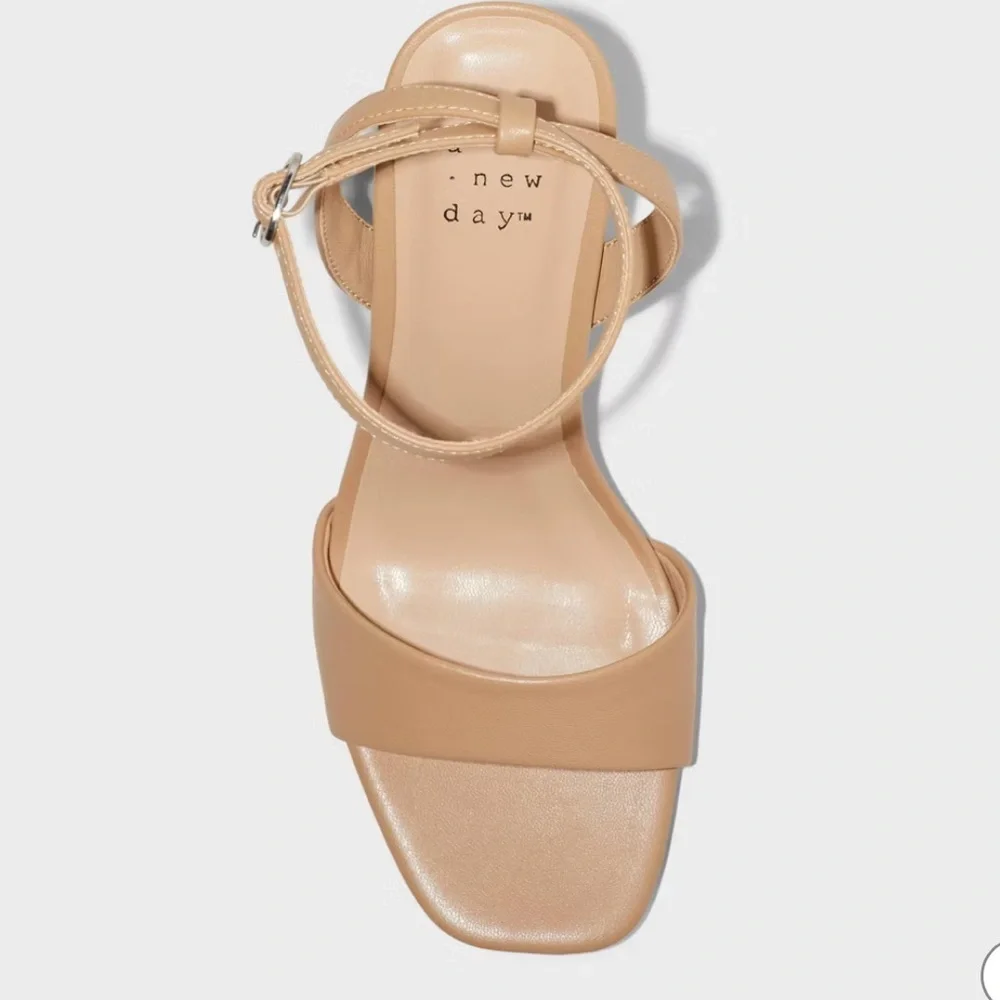A New Day Beige Heeled Sandals size 10 #14